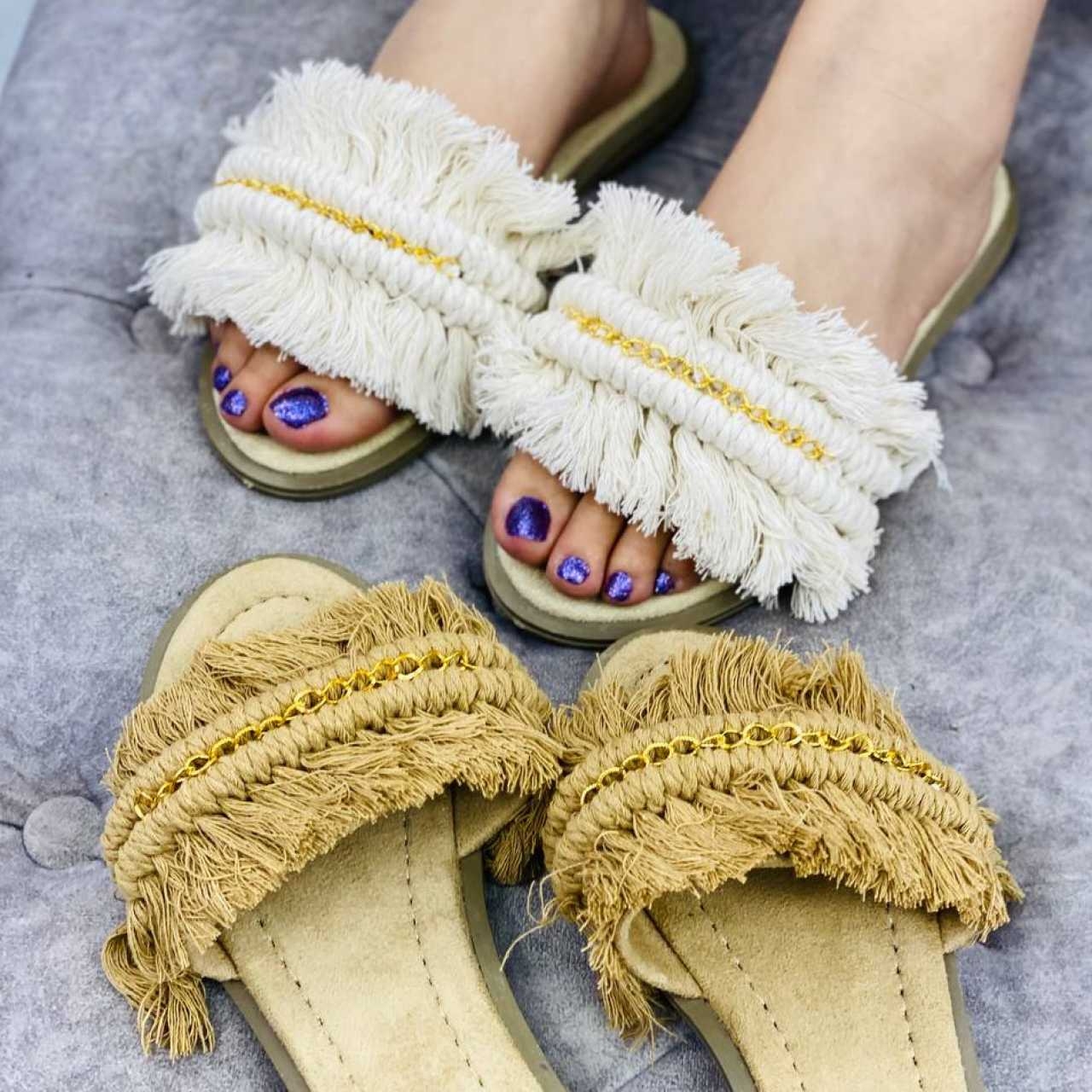 صندل دمپایی مکرومه