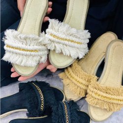 صندل دمپایی مکرومه